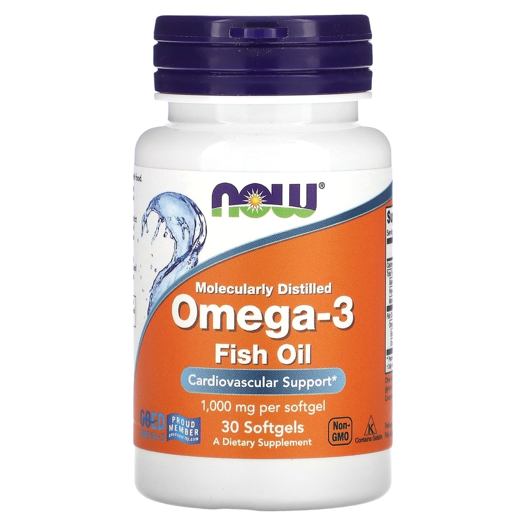Now Omega 3, 30 Softgels, 1000 mg