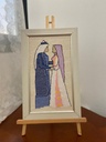 لوحة زفاف فلسطيني مطرزة