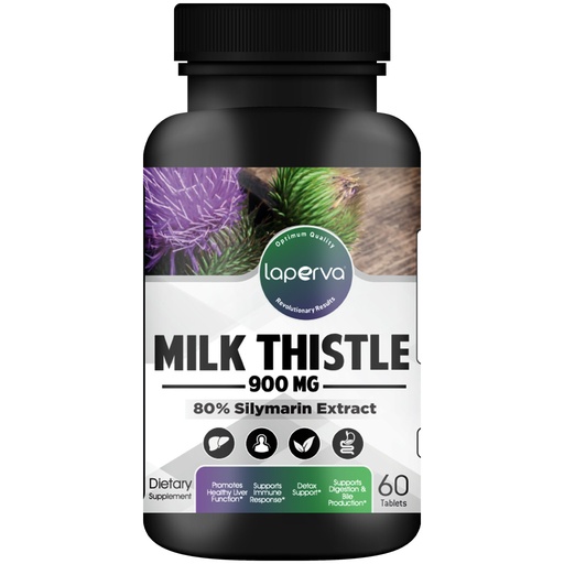 Laperva Milk Thistle Silymarin 80%, 900 mg, 60 Tablets