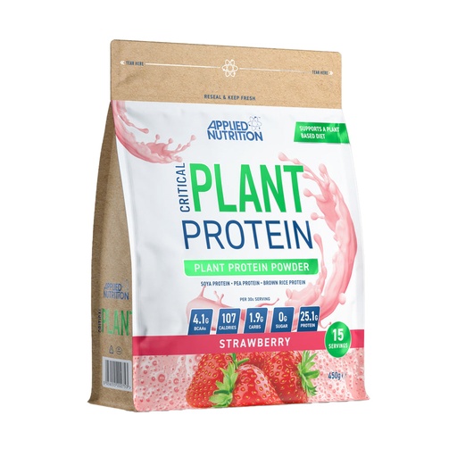 Applied Nutrition Critical Plant Protein, Strawberry, 450 GM